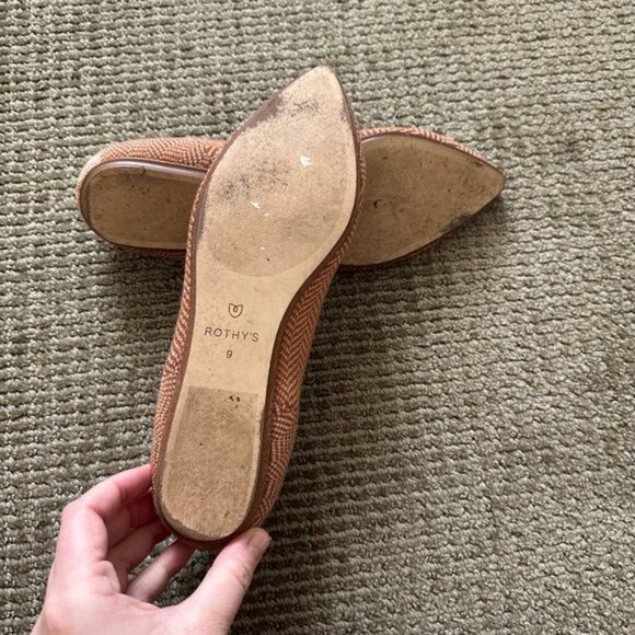 Rothy's Camel Herringbone Merino The Point - Picture 9 of 9